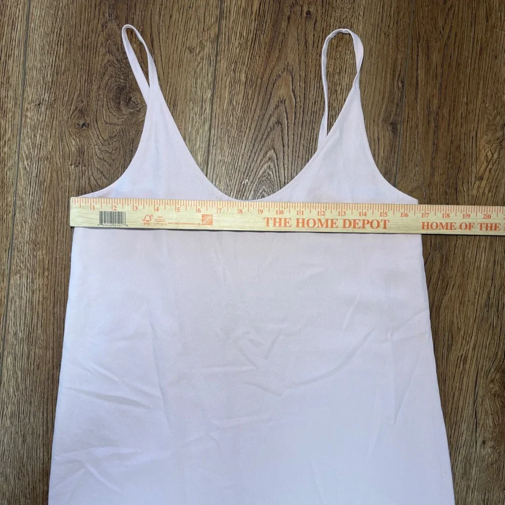 Everlane Japanese GoWeave Slip Dress Blush Pink Midi Side Slit Size 2 Minimalist